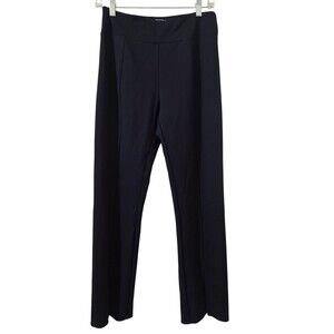 Jude Connally Ponte Stretch Flat Front Mid Rise Split Hem Women's S Navy H9.3